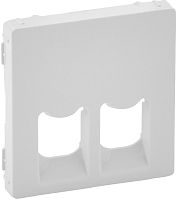 Лицевая панель Legrand Valena Life для 2-м. розетки RJ11/RJ45 белый картинка